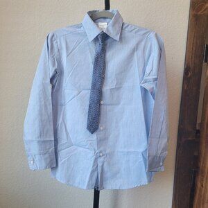 Van Heusen Boy's Button-down Long Sleeve Shirt with Tie